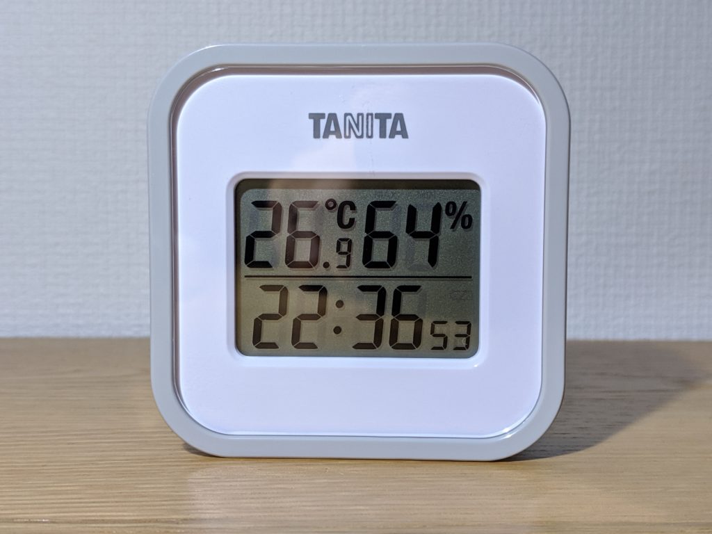 タニタ 温湿度計 デジタル グレー TT-558 GY