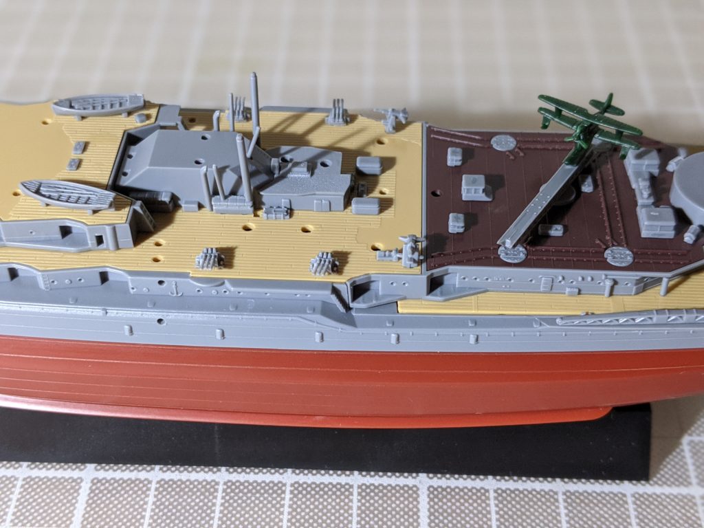 1/700 艦NEXT 013 日本海軍戦艦 長門 昭和19年/捷一号作戦 主砲台部品 組立後 中央付近