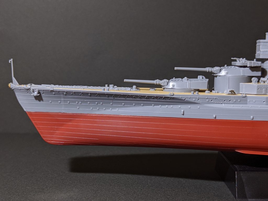 1/700 艦NEXT No.13 日本海軍戦艦 長門 昭和19年/捷一号作戦 船首と第1第2砲塔付近 左舷側から