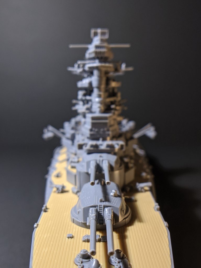 1/700 艦NEXT No.13 日本海軍戦艦 長門 昭和19年/捷一号作戦 正面から 第1第2砲塔にフォーカス