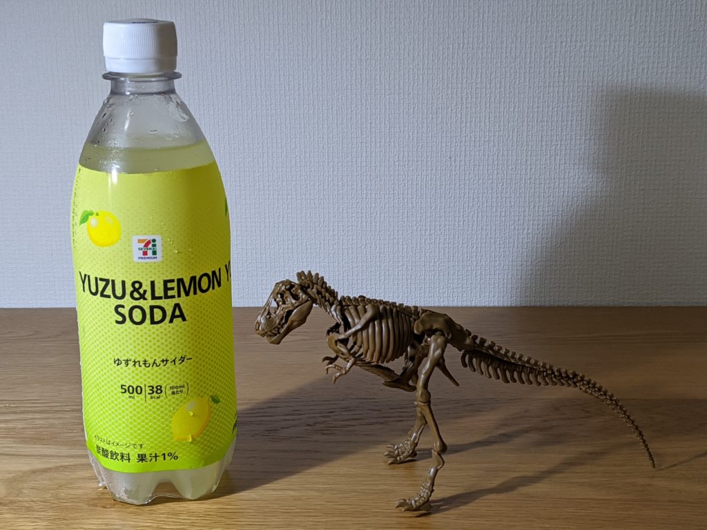 小学8年生 付録 ティラノサウルス全身骨格 500mlペットボトルと比較