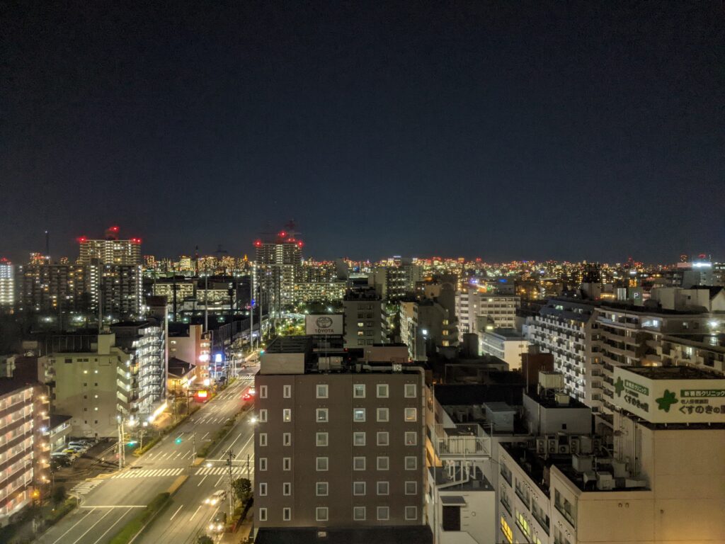 宿泊したホテルから見た夜景