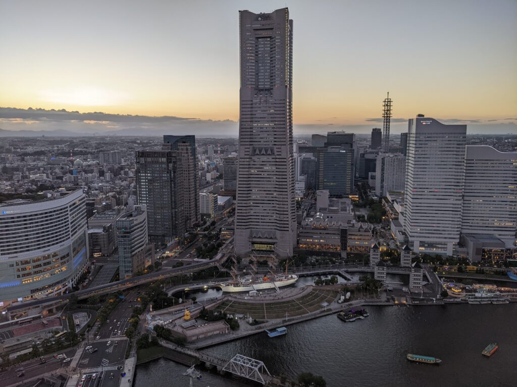 ザ・タワー横浜北仲の46階展望台からの景色