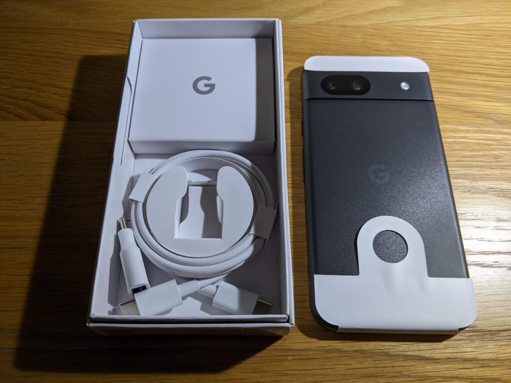 Google Pixel8a 黒（Obsidian） 同梱物