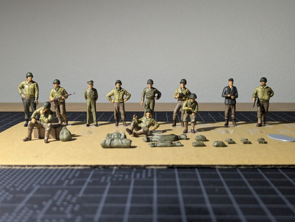 スミ入れをした1/48のアメリカ陸軍歩兵