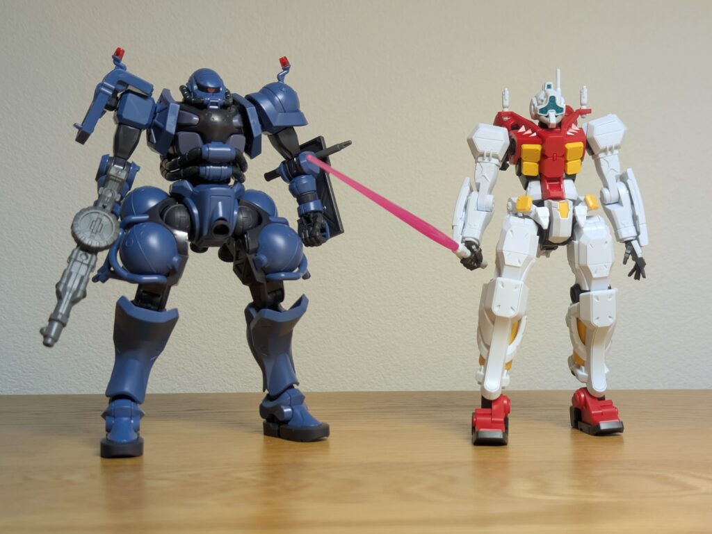 HG 1/144 ゲルググ スガイ機 (GQ) と軍警ザク