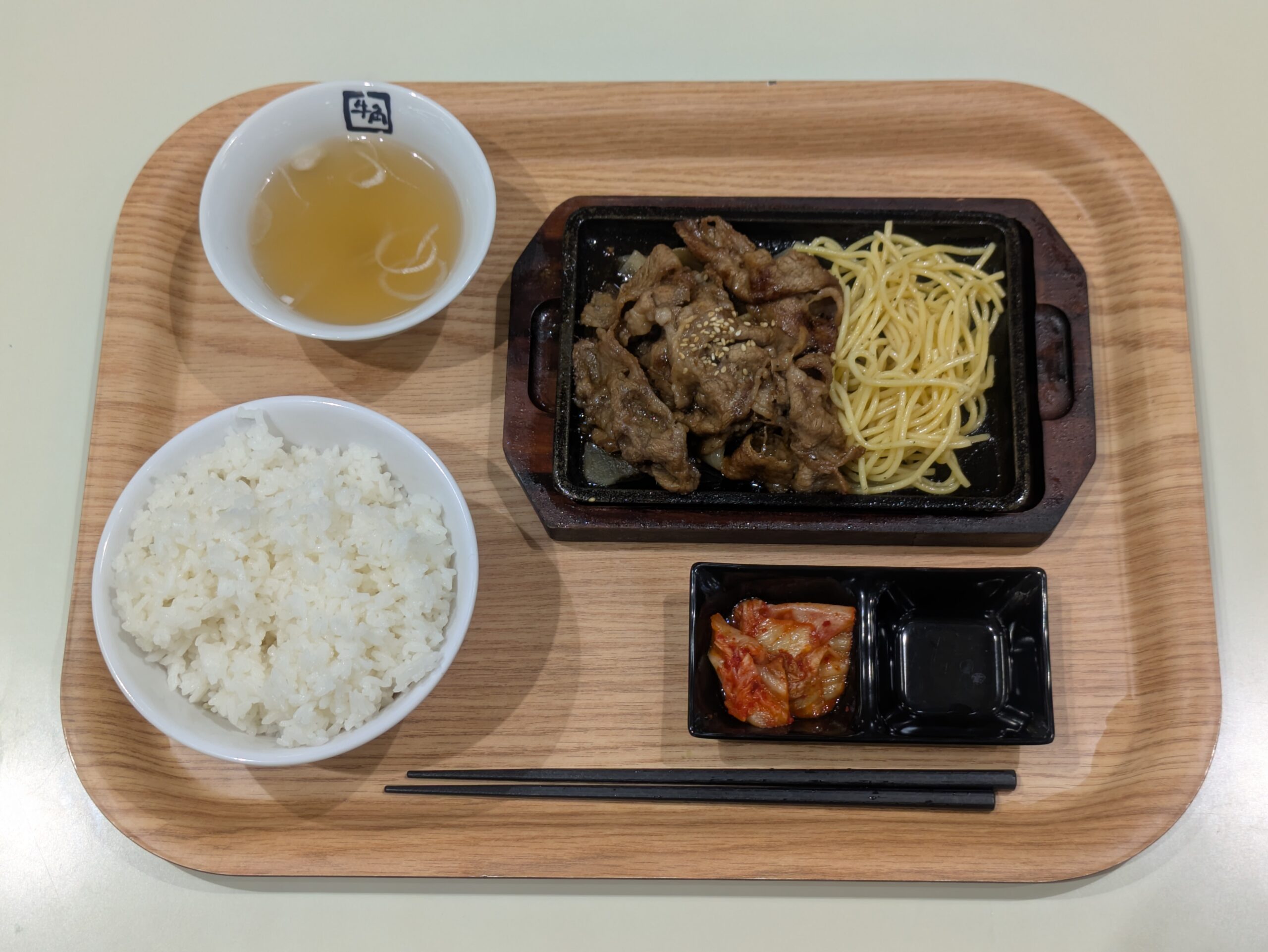 牛角焼肉食堂の牛カルビ焼き定食