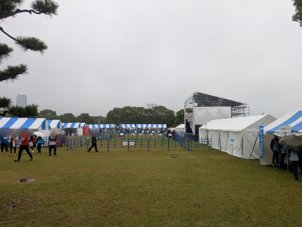 フィニッシュ会場の臨港パーク